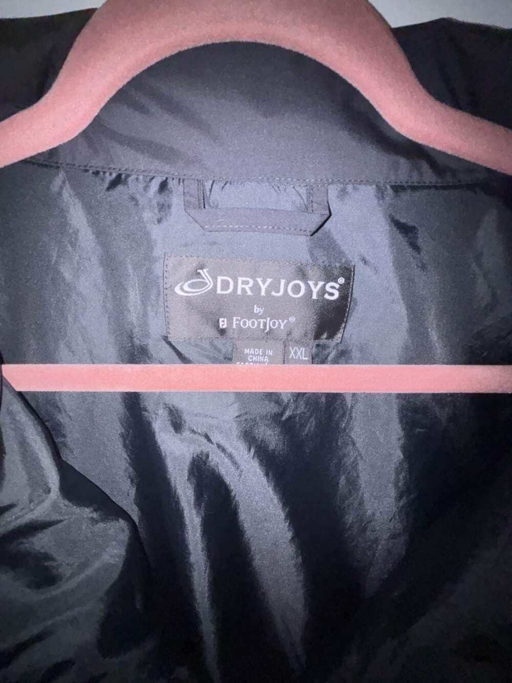 FootJoy Dryjoys Biltmore Golf Windbreaker Jacket XXL Black Full Zipper